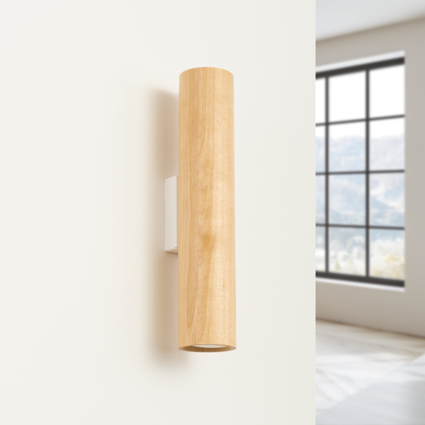 Applique murale LINO 2xGU10/10W/230V hêtre