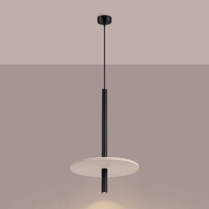 Lampada a sospensione FELTRO 1xG9/8W/230V nero/crema
