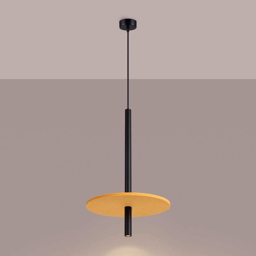Pendelleuchte FELTRO mit Kabelaufhängung, 1xG9/8W/230V, schwarz/gelb