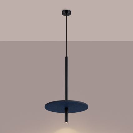 Lampada a sospensione con cavo FELTRO 1xG9/8W/230V nero/blu