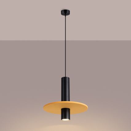 Hängeleuchte PELTA mit Kabelaufhängung 1xGU10/10W/230V, schwarz/gelb