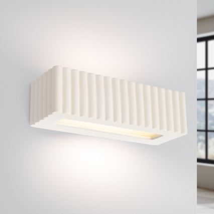 Applique RIGATA 1xE27/15W/230V ceramica/bianco
