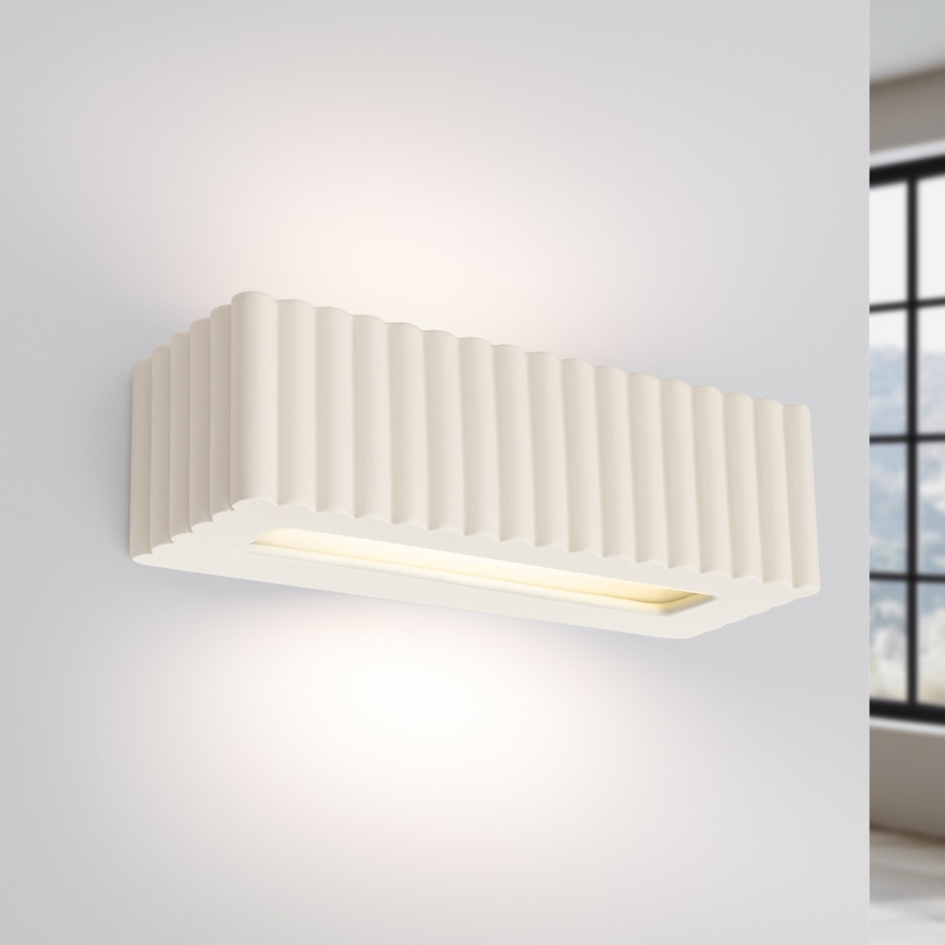Applique murale RIGATA 1xE27/15W/230V céramique/crème