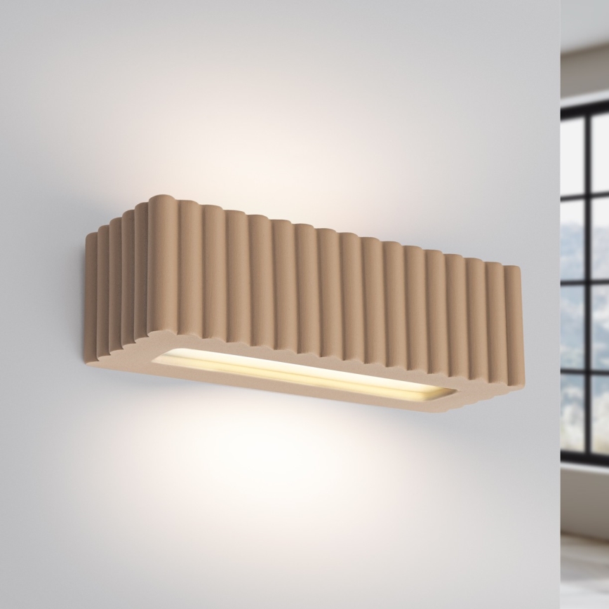 Applique RIGATA 1xE27/15W/230V ceramica/taupe