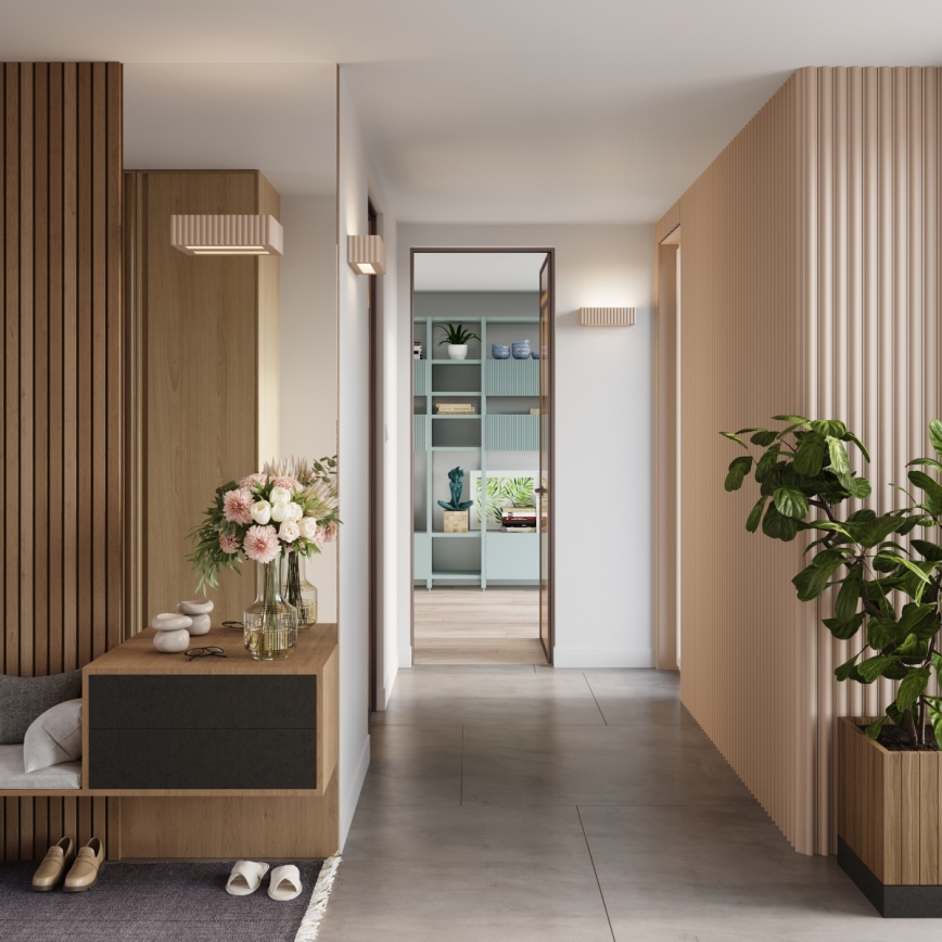 Applique RIGATA 1xE27/15W/230V ceramica/taupe