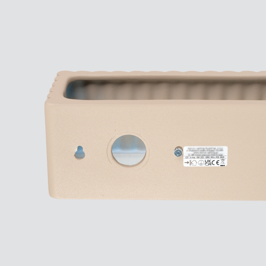 Applique RIGATA 1xE27/15W/230V ceramica/taupe