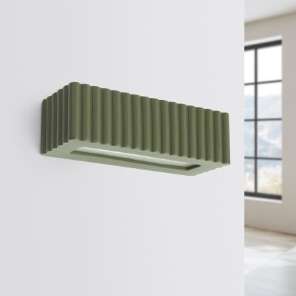Lampada da parete RIGATA 1xE27/15W/230V ceramica/verde