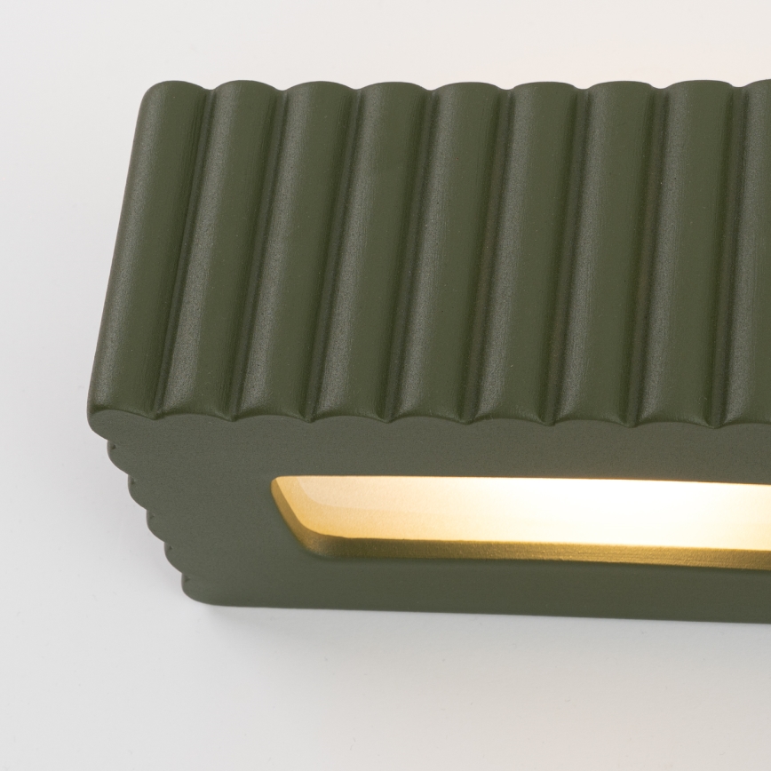 Lampada da parete RIGATA 1xE27/15W/230V ceramica/verde
