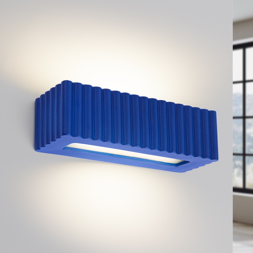 Applique murale RIGATA 1xE27/15W/230V céramique/bleu