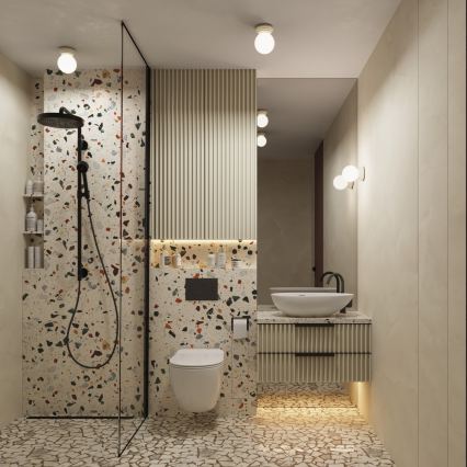 Applique da bagno ZORI 1xG9/8W/230V IP44 beige