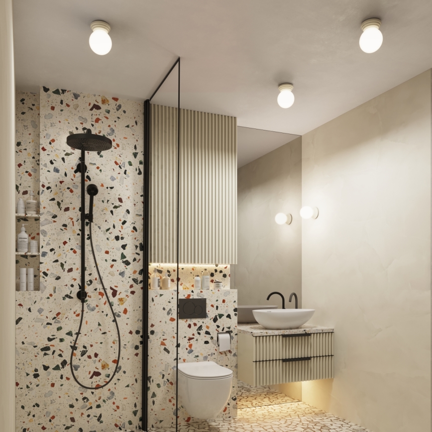 Applique da bagno ZORI 1xG9/8W/230V IP44 beige