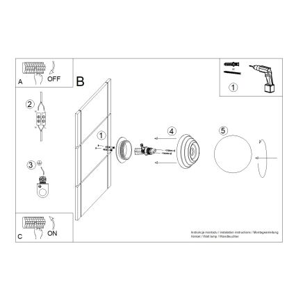 Badezimmer-Wandleuchte ZORI 1xG9/8W/230V IP44 gelb