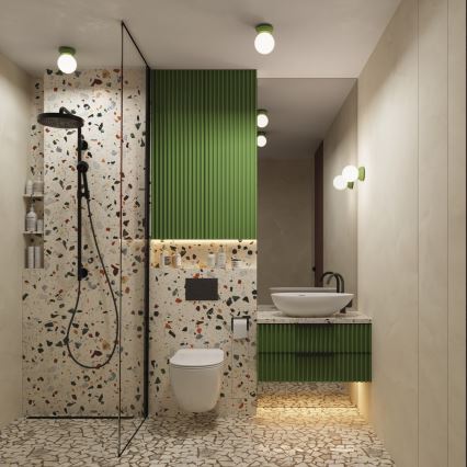 Applique murale pour salle de bains ZORI 1xG9/8W/230V IP44 vert