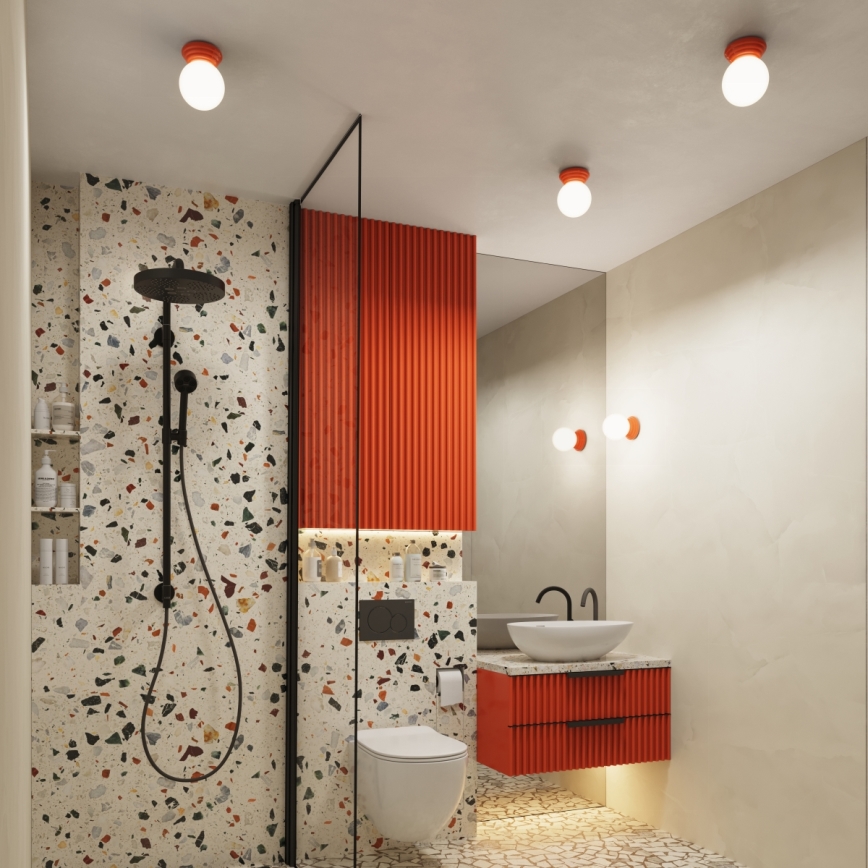 Applique murale ZORI pour salle de bains, 1xG9/8W/230V, IP44, rose