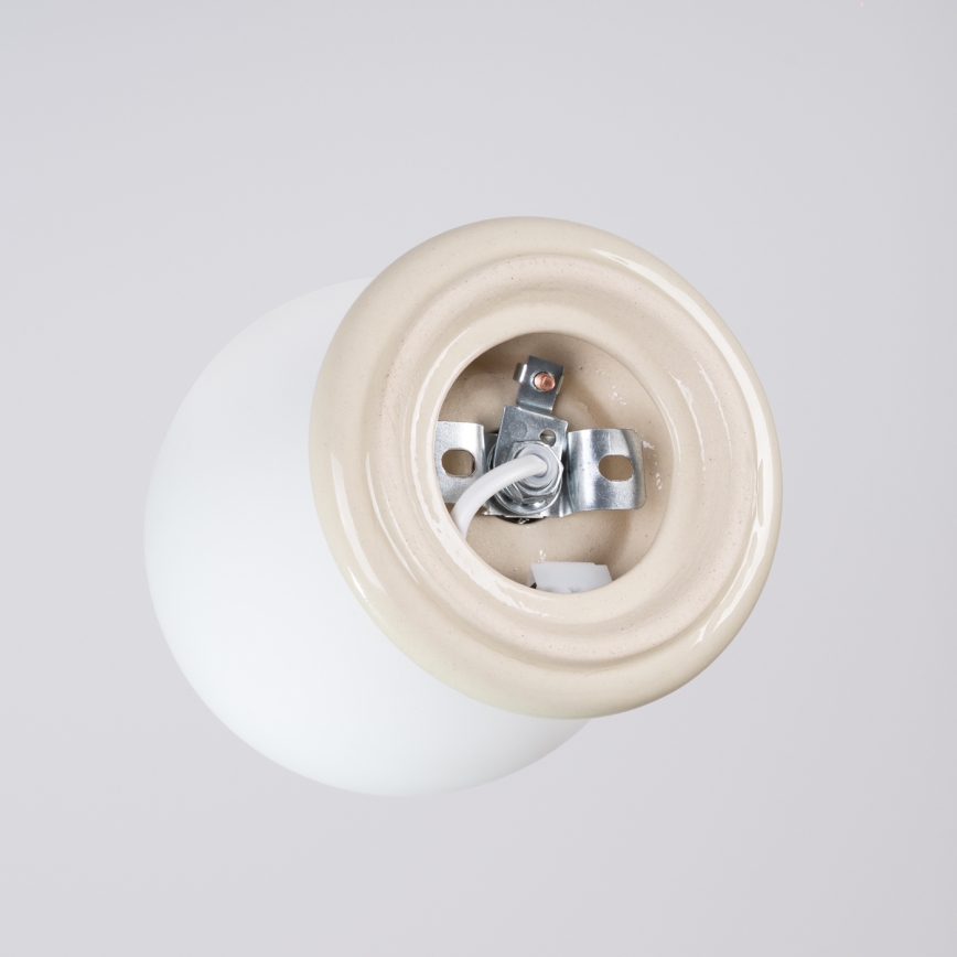 Plafonnier pour salle de bains ZORI 1xG9/8W/230V Ø 12 cm IP44 beige