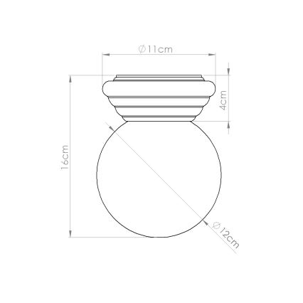 Plafoniera da bagno ZORI 1xG9/8W/230V Ø 12 cm IP44 gialla
