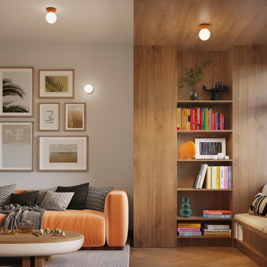 Badezimmer-Deckenleuchte ZORI 1xG9/8W/230V Ø 12 cm IP44 orange