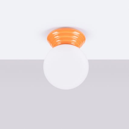 Badezimmer-Deckenleuchte ZORI 1xG9/8W/230V Ø 12 cm IP44 orange