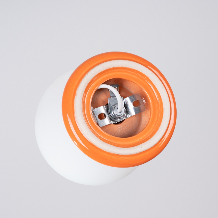 Badezimmer-Deckenleuchte ZORI 1xG9/8W/230V Ø 12 cm IP44 orange