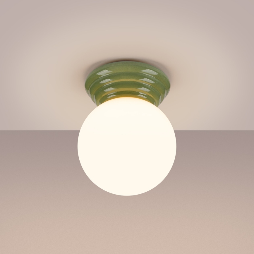 Plafoniera per bagno ZORI 1xG9/8W/230V Ø 12 cm IP44 verde