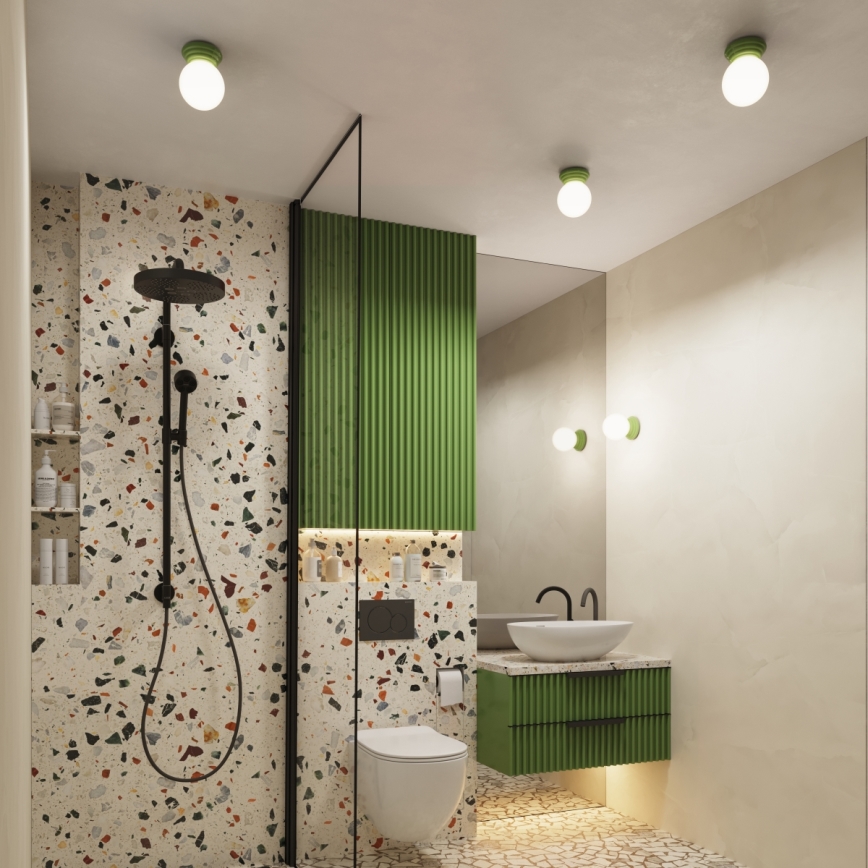 Plafoniera per bagno ZORI 1xG9/8W/230V Ø 12 cm IP44 verde