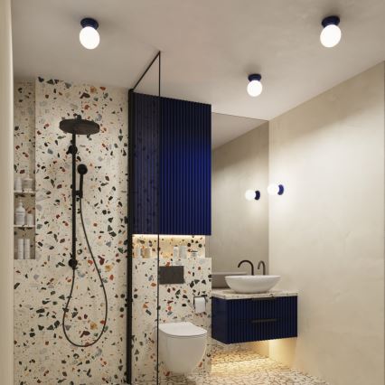 Plafonnier de salle de bains ZORI 1xG9/8W/230V Ø 12 cm IP44 bleu