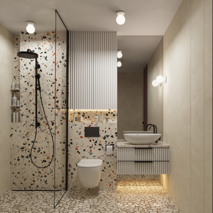 Plafoniera da bagno ZORI 1xG9/8W/230V Ø 12 cm IP44 bianca