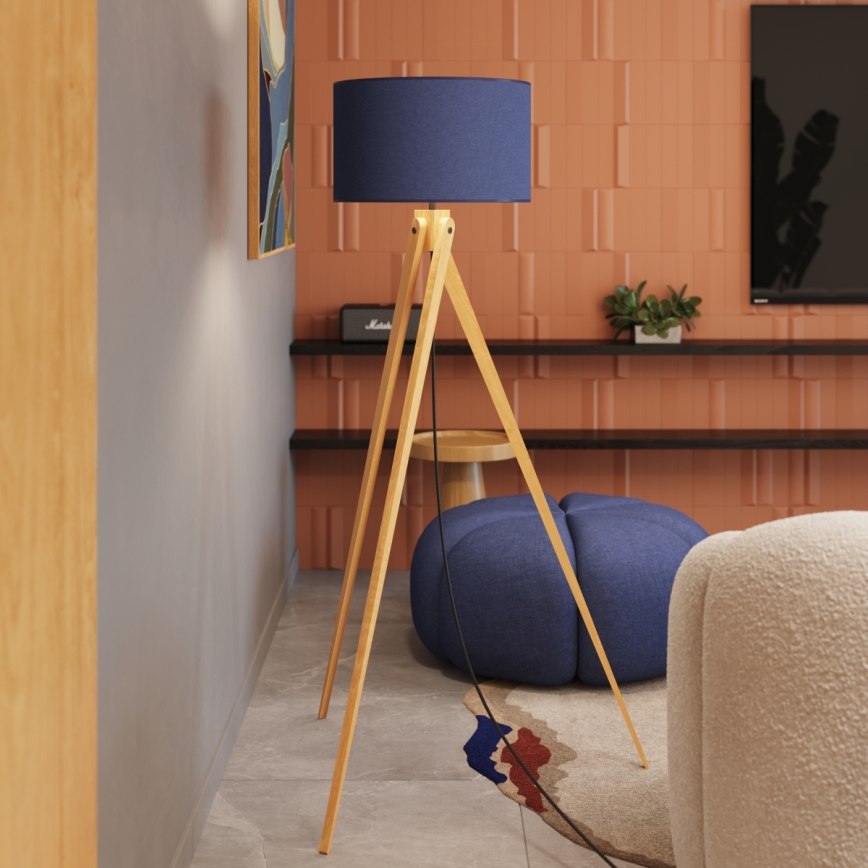 Lampada da terra NATT 1xE27/15W/230V blu