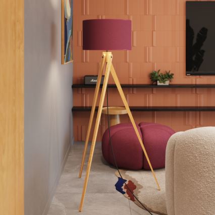 Lampada da terra NATT 1xE27/15W/230V rossa