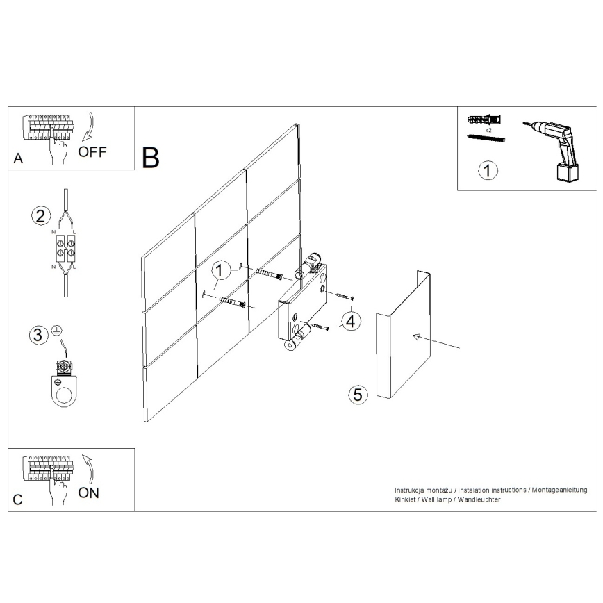 Applique murale VANTA 2xG9/8W/230V blanche