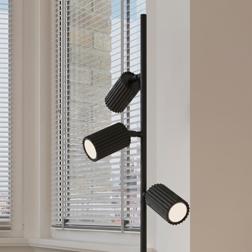 Lampada da terra KARBON 3x GU10/10W/230V nera