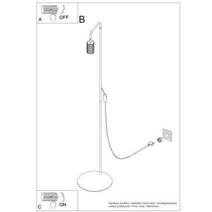 Lampadaire KARBON 1xGU10/10W/230V crème