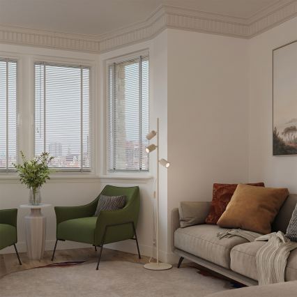 Lampadaire KARBON 3xGU10/10W/230V crème