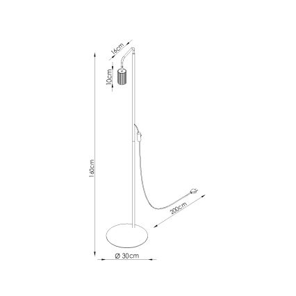 Lampada da terra KARBON 1xGU10/10W/230V verde