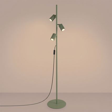 Stehleuchte KARBON 3xGU10/10W/230V grün