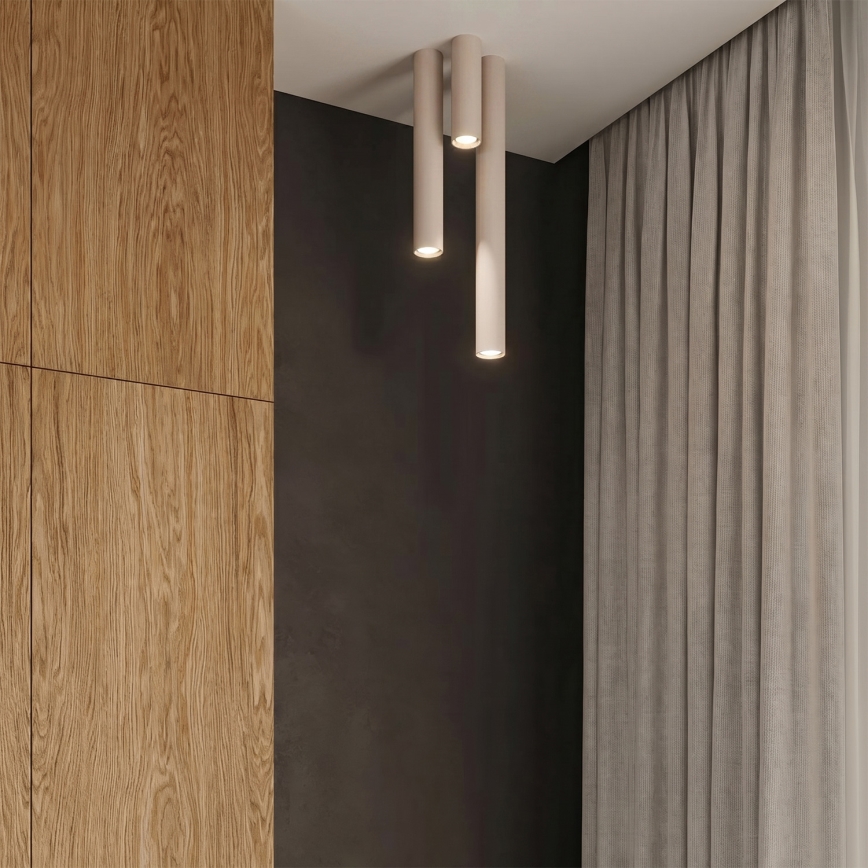 Faretto LAGOS 1xGU10/10W/230V 10 cm colore crema