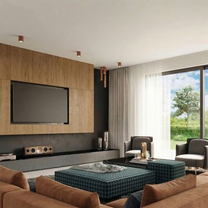 Spot LAGOS 1xGU10/10W/230V 10 cm marron