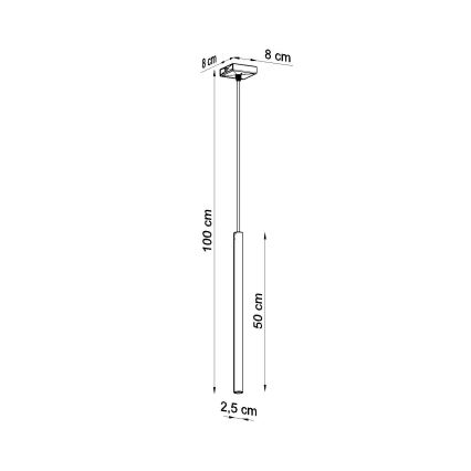 Lampada a sospensione su cavo PASTELO 1xG9/8W/230V tortora