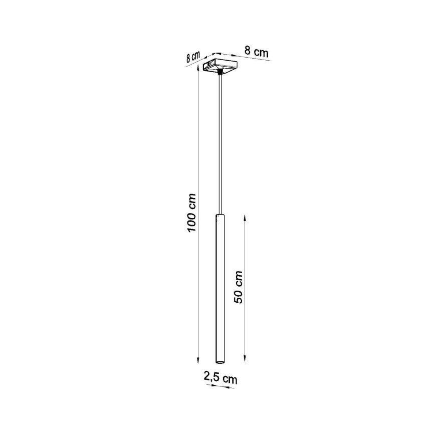 Lampada a sospensione su cavo PASTELO 1xG9/8W/230V tortora