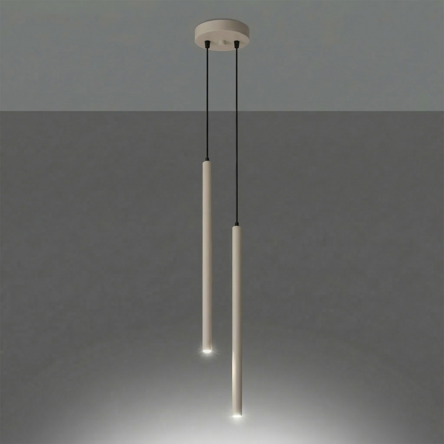 PASTELO Hängeleuchte mit Kabelaufhängung 2xG9/8W/230V taupe