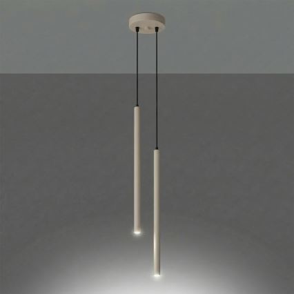 Suspension à câble PASTELO 2xG9/8W/230V taupe