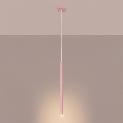 Lampadario a sospensione con cavo PASTELO 1xG9/8W/230V rosa