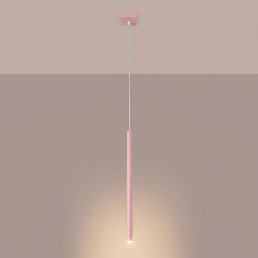 Pendelleuchte an Kabel PASTELO 1xG9/8W/230V rosa
