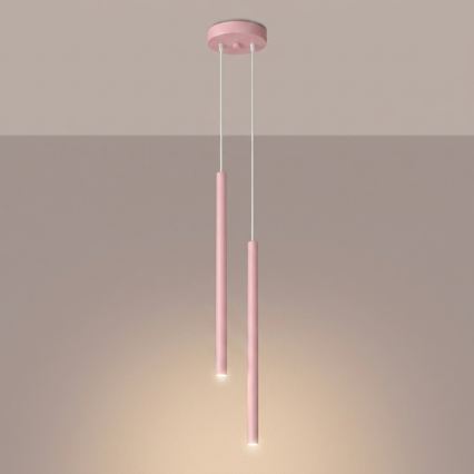 Suspension sur câble PASTELO 2xG9/8W/230V rose