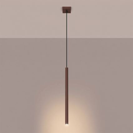 Lampada a sospensione su cavo PASTELO 1xG9/8W/230V marrone
