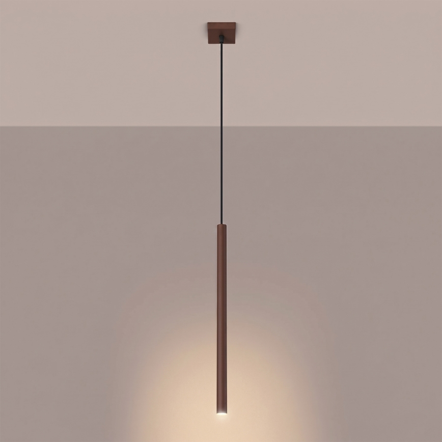 Lampada a sospensione su cavo PASTELO 1xG9/8W/230V marrone
