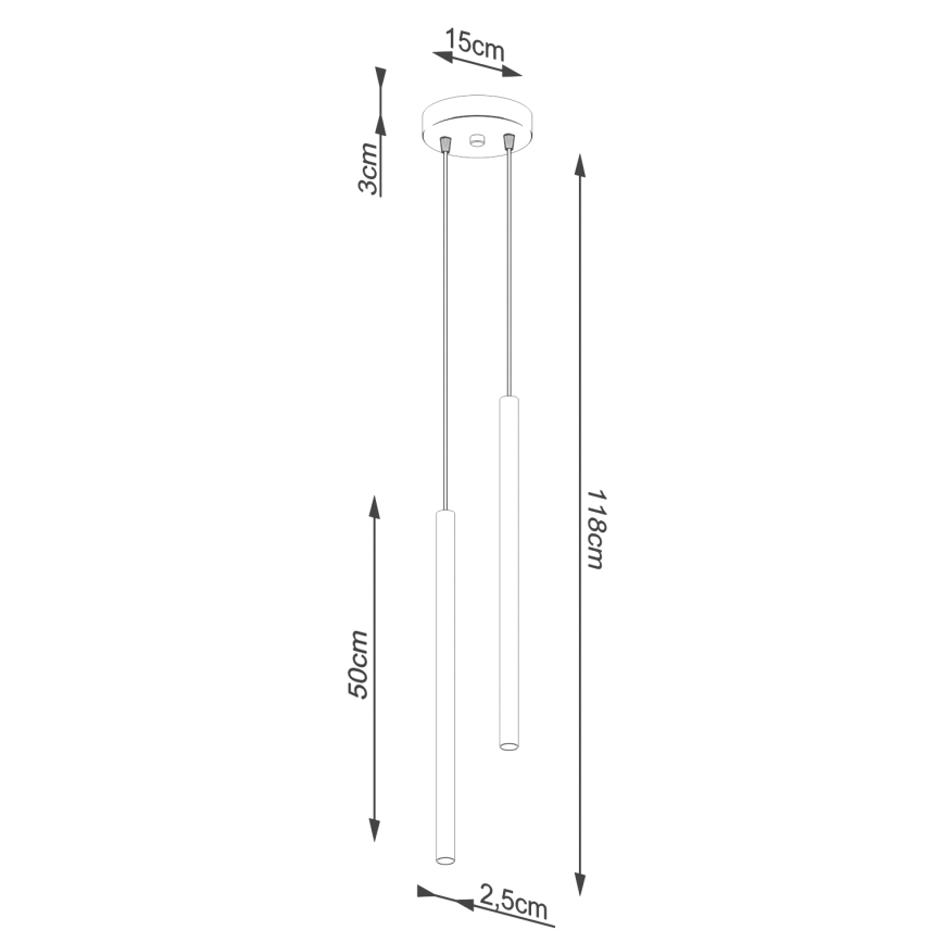 Kabelpendelleuchte PASTELO 2xG9/8W/230V braun