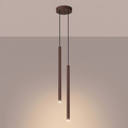 Suspension sur câble PASTELO 2xG9/8W/230V marron