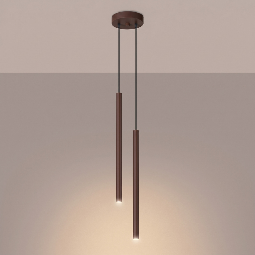 Suspension sur câble PASTELO 2xG9/8W/230V marron