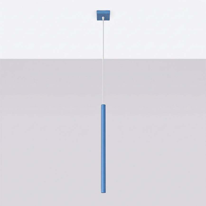 Lampada a sospensione su cavo PASTELO 1xG9/8W/230V blu